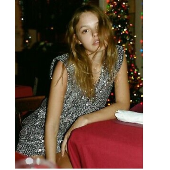 NWT Zara Silver Sequence Party Dress Size Large L and Medium M - Picture 7 of 7